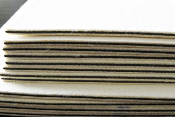 毛織のフェルトの熱い出版物プロセスのためのクッションによって薄板にされるパッド80 N/Mmの付着